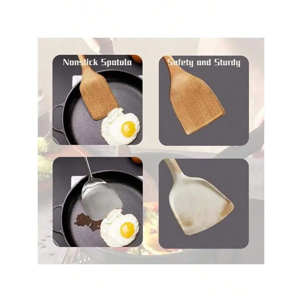 Shipping 5pcs Wooden Spoon Spatula Soup Spoon Tableware Wooden Kitchen Utensils Set Wooden Spoon, No Peculiar Smell, Corrosion