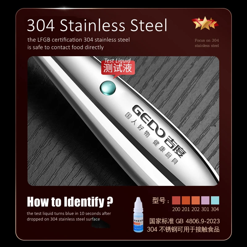 LFGB Certification 304 Stainless Steel Kitchen Soup Ladle Reflective Ramen Cutlery Ultra Thick 3.5mm Serving Spoon for Banquet